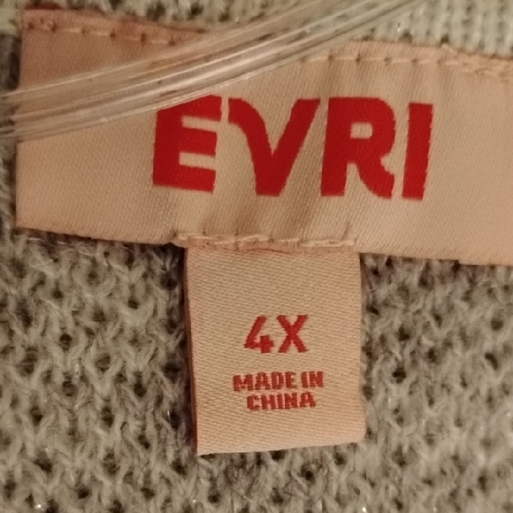 EVRI Gray and Cream Women's Cardigan - Picture 2 of 4